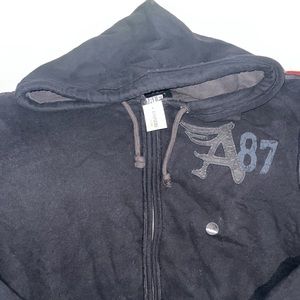 AÉROPOSTALE 1987 NEW YORK CITY ZIP-UP WINTER HOODIE Era Y2K-2009 A87 NYC 🔥VTG🔥